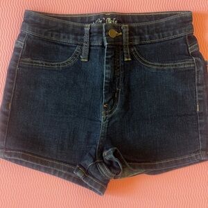 Dark Blue Denim Women's Shorts